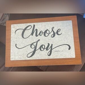 Choose Joy wall Decor. Wood & metal